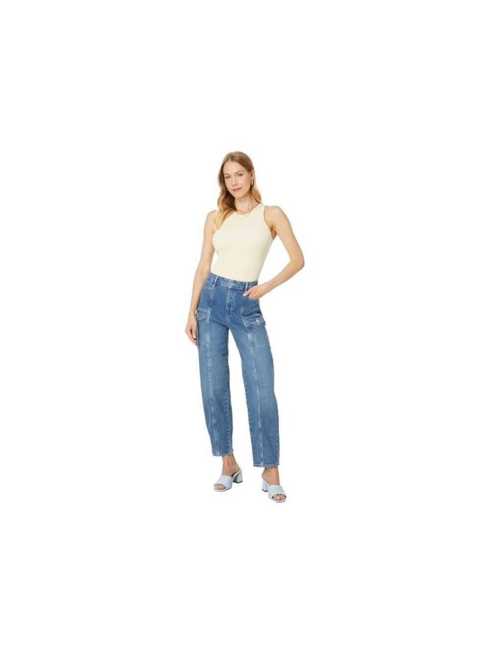 Paige 'alexia' cargo barrel leg jean Women's Alora Size 24 New with tag NWT